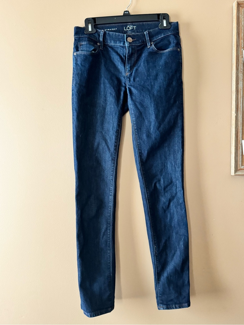 LOFT Dark Indigo Skinny Jeans